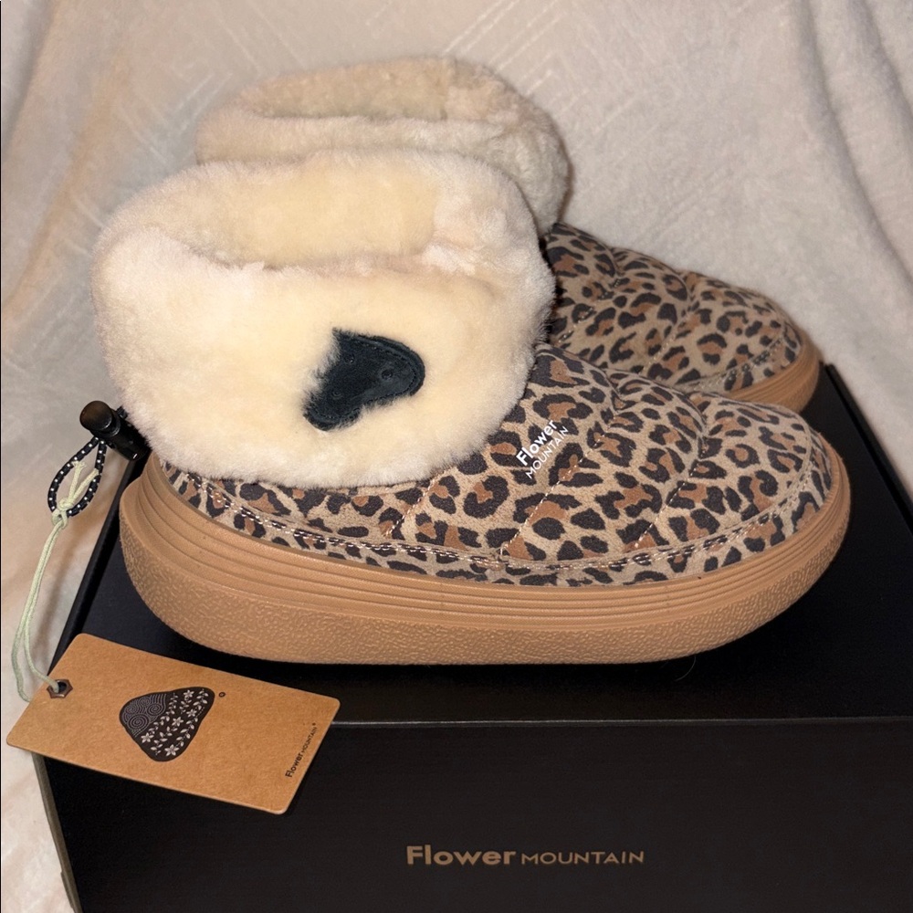 Flower Mountain FAMI MID WOMAN Leather and wool ankle boots - Brown-Black - Picture 10 of 16